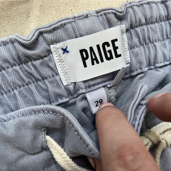 New Paige Christy Drawstring Waist Cropped Pants - Vintage Salt Blue 29 Casual - Picture 9 of 16